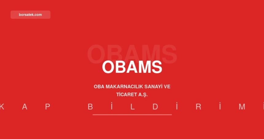 Oba Makarnacılık FOODIST İstanbul 2026 fuarı